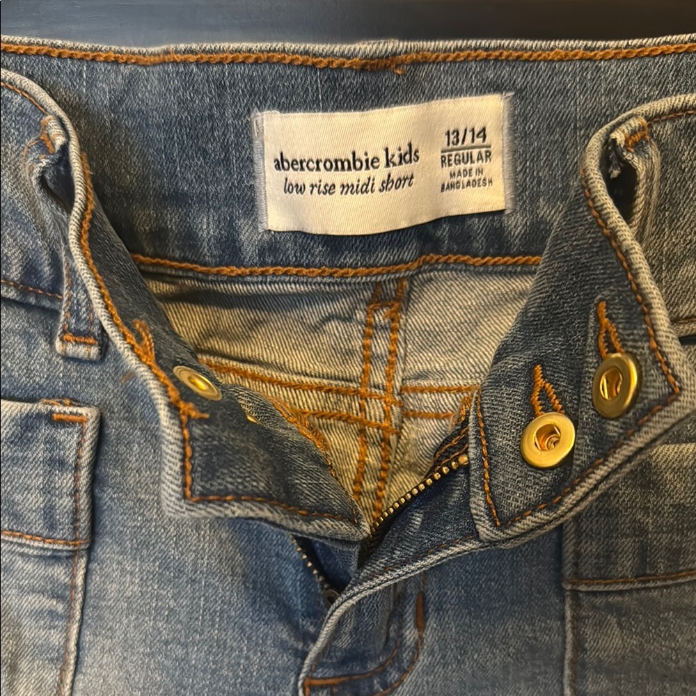 Abercrombie Kids Classic Blue Midi Shorts